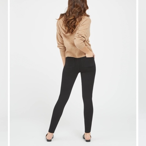 SPANX Jean-ish® Ankle Leggings Black Shapewear Pants Size Medium - Picture 4 of 10
